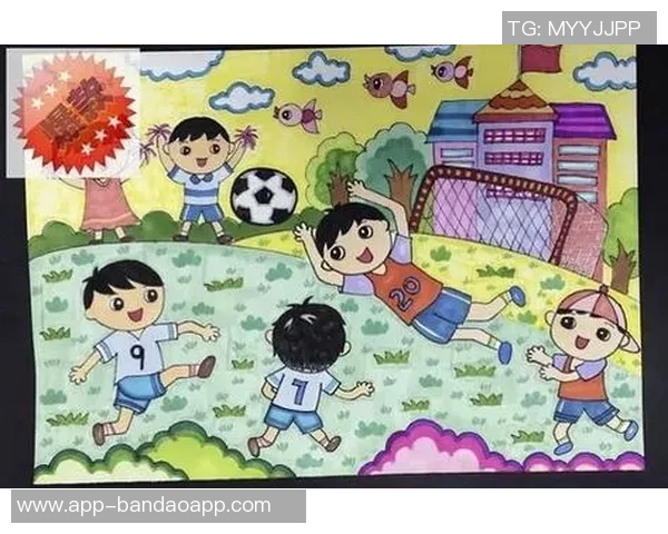 简笔画风格的足球运动员踢球创意图片合集分享